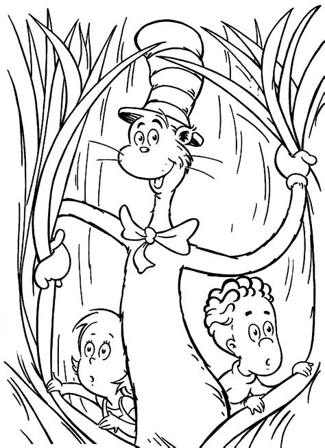 Free Printable Cat In The Hat Coloring Pages